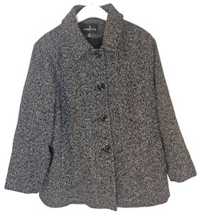 London Fog wool blend Tweed A-line swing coat. Size 3X